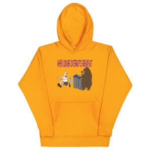 Funny Bear and Man Hoodie