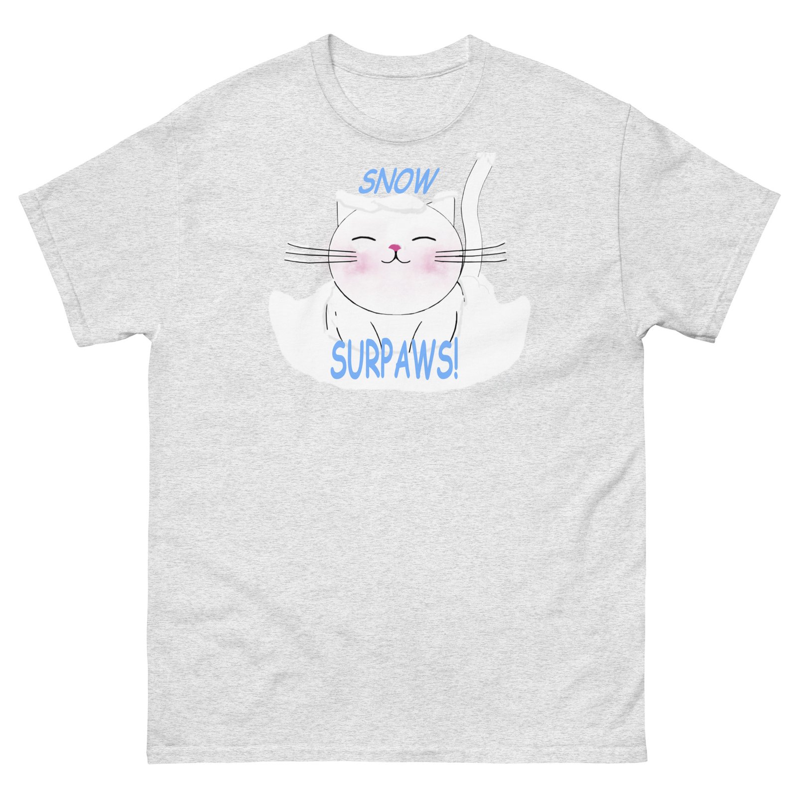 Cute chubby cat in snow Tee - Image 31