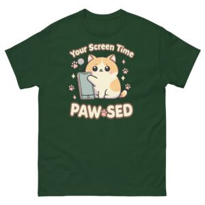 Cat T-Shirt, Your Screen Time Pawsed