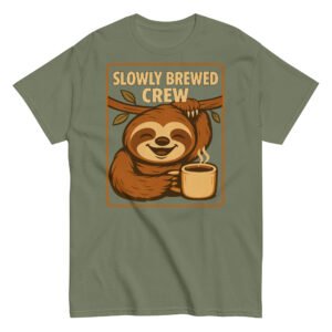 slowly brewed crew sloth tee