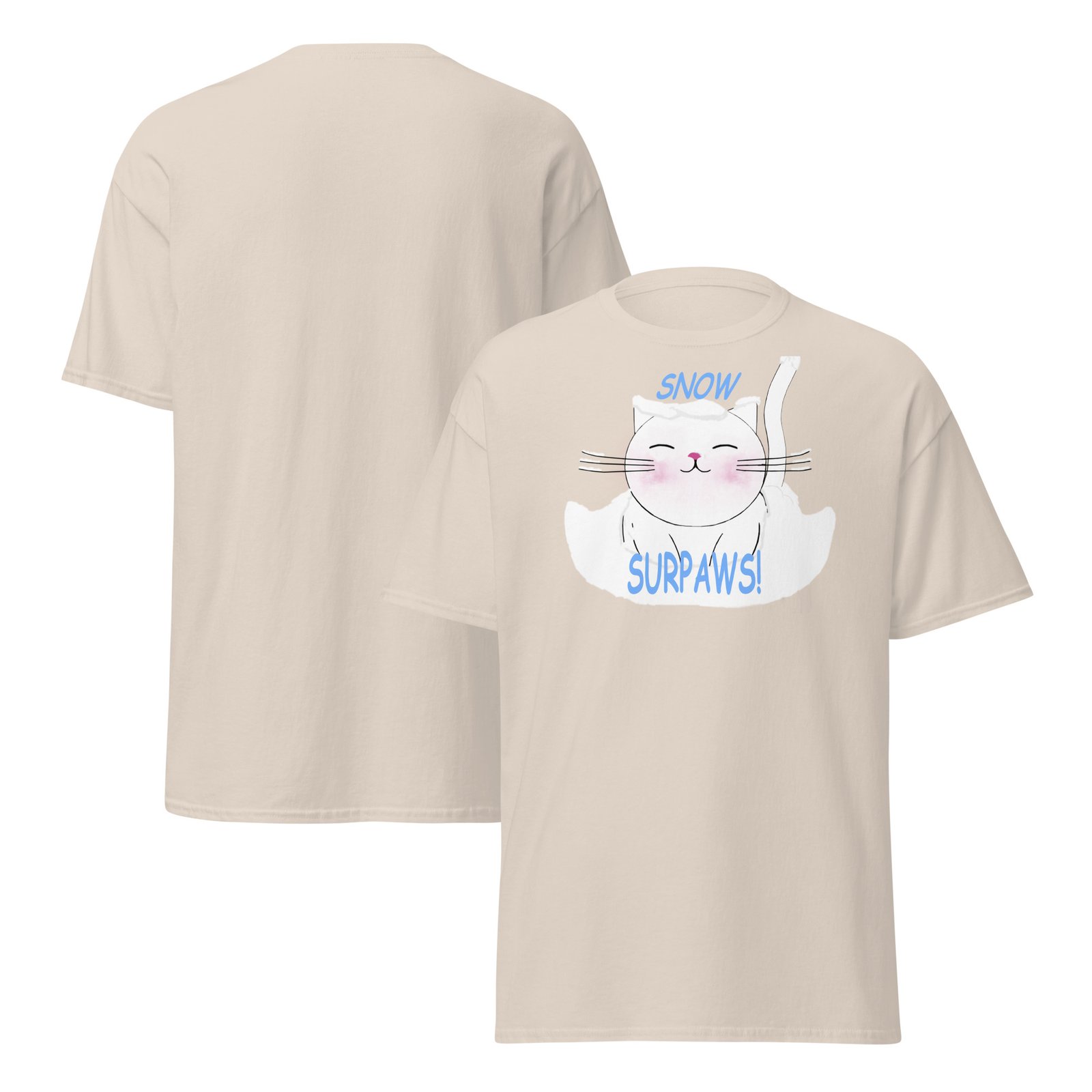 Cute chubby cat in snow Tee - Image 10