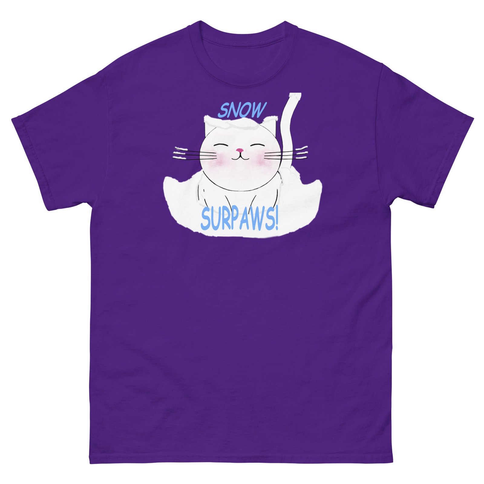 Cute chubby cat in snow Tee - Image 17