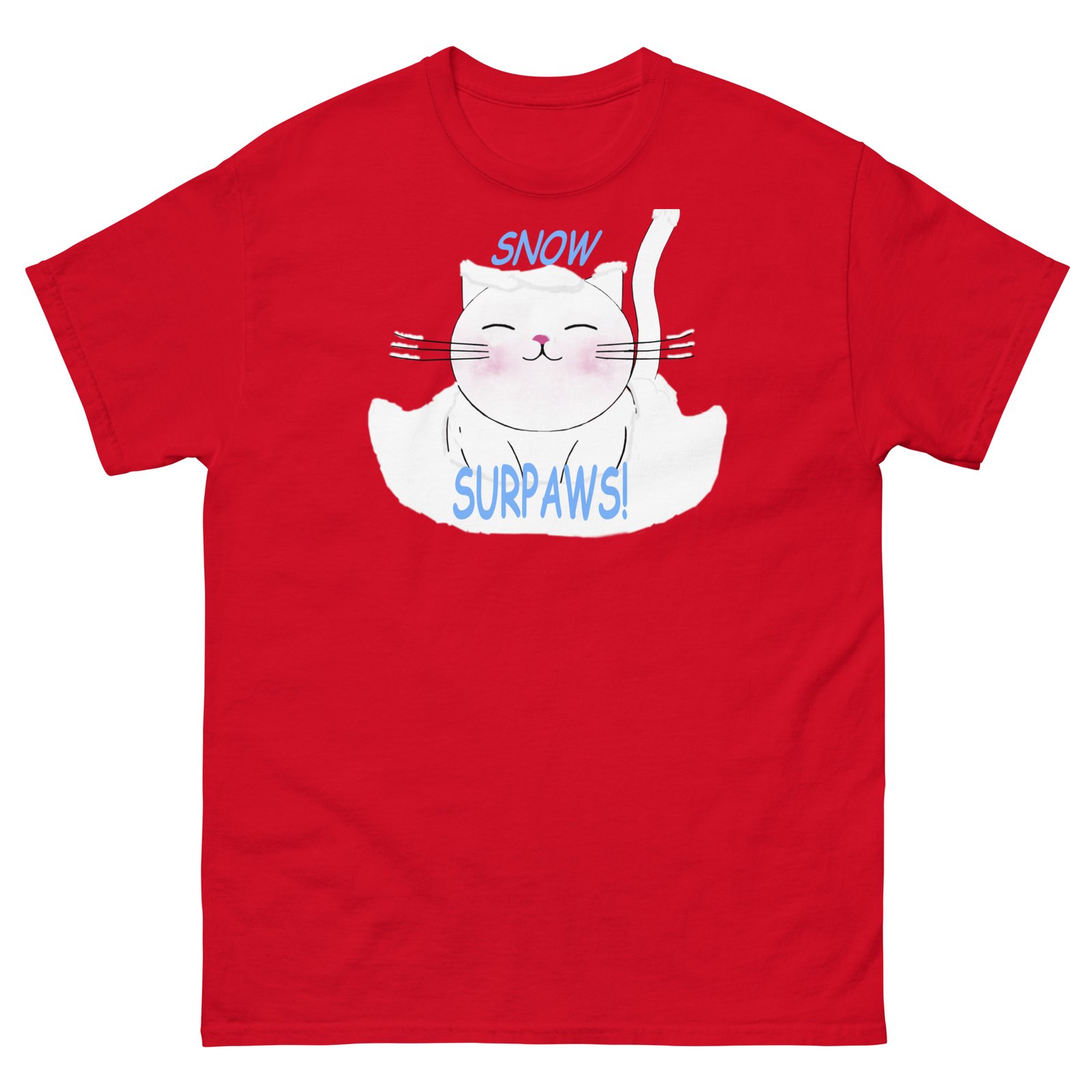 Cute chubby cat in snow Tee - Image 19