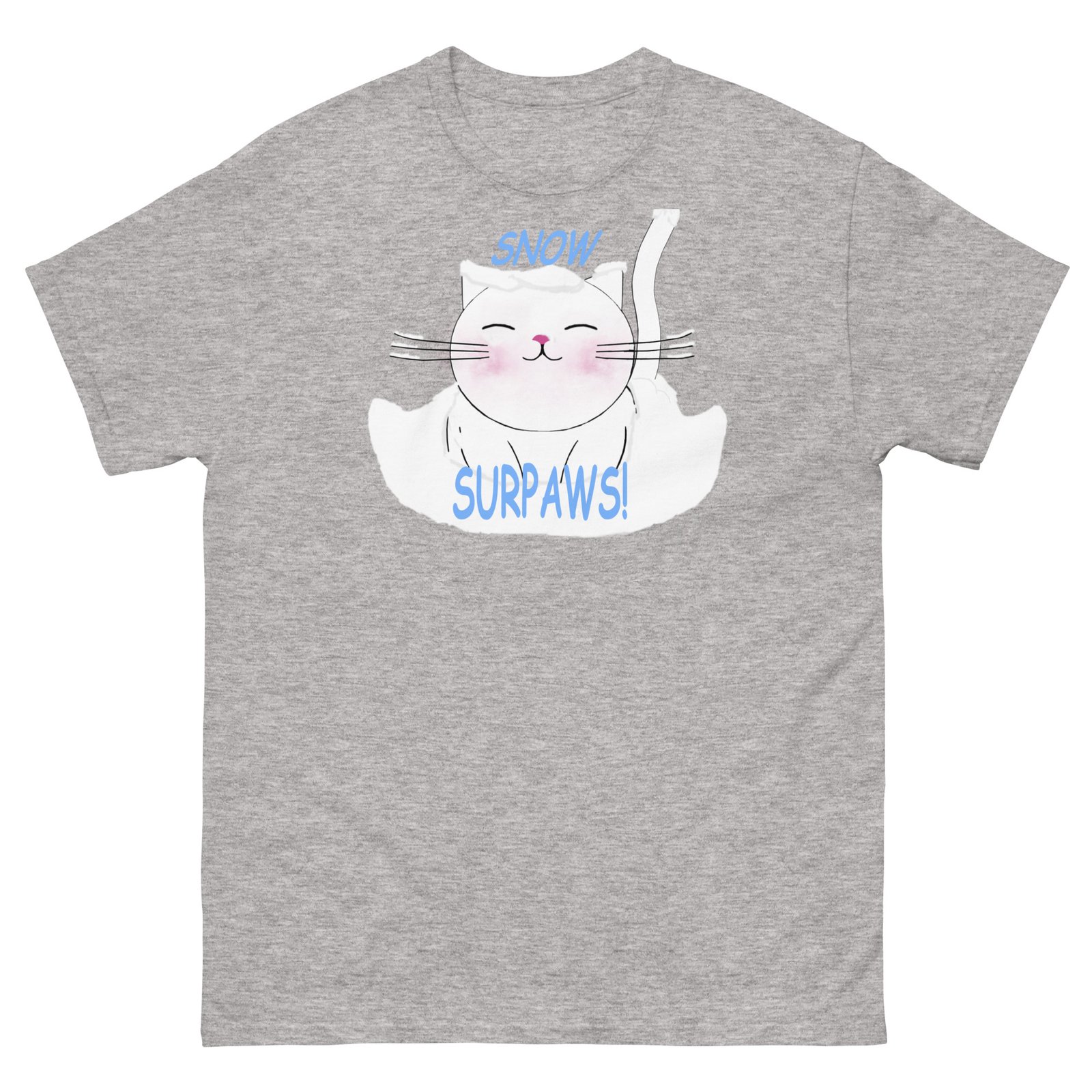 Cute chubby cat in snow Tee - Image 27