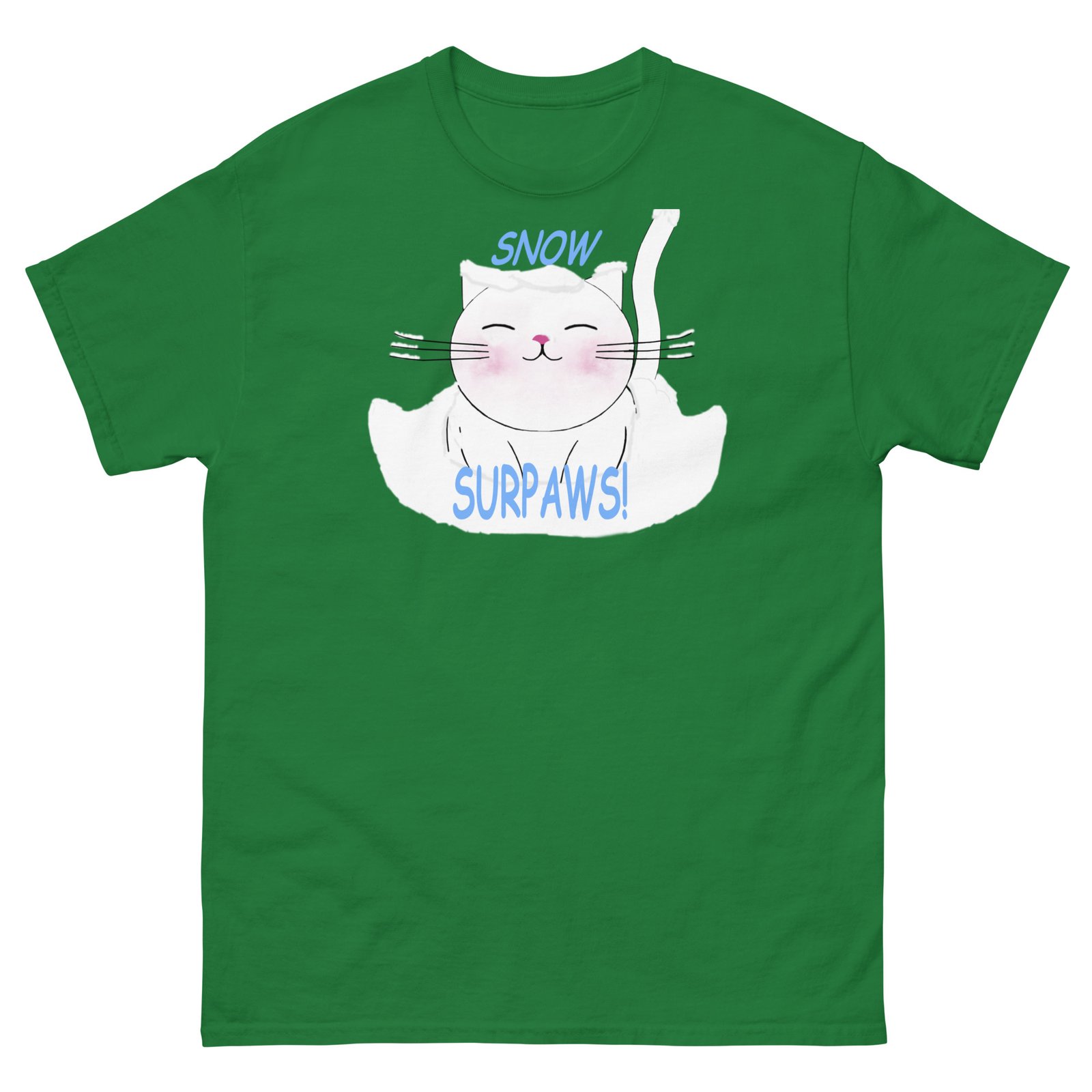 Cute chubby cat in snow Tee - Image 21
