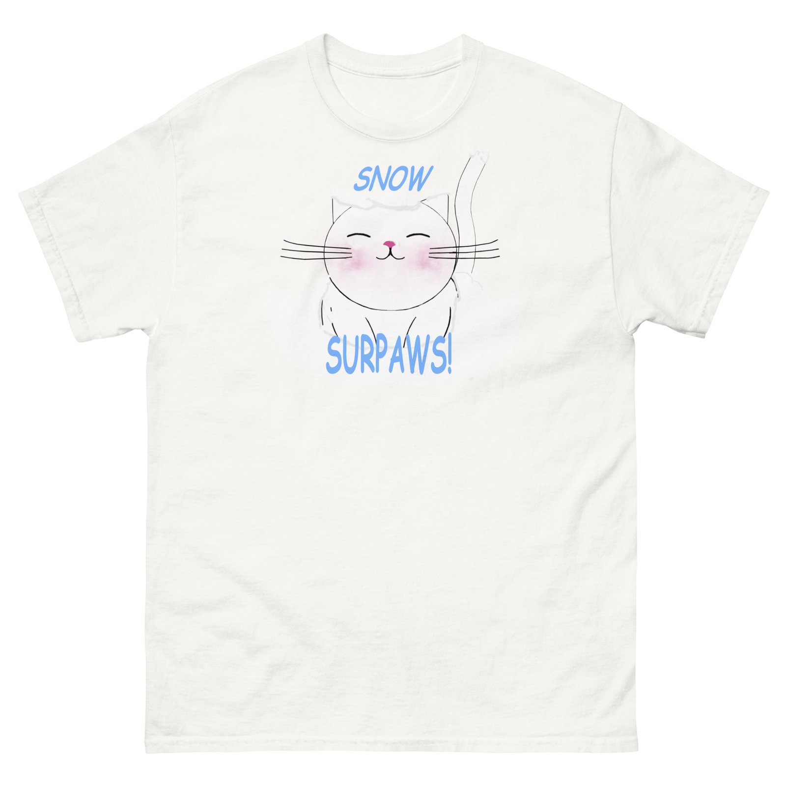 Cute chubby cat in snow Tee